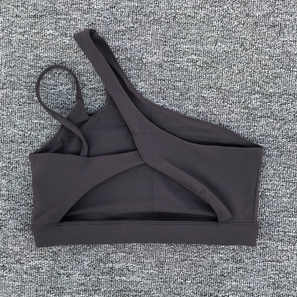 Off Shoulder Strap Sports Bra 