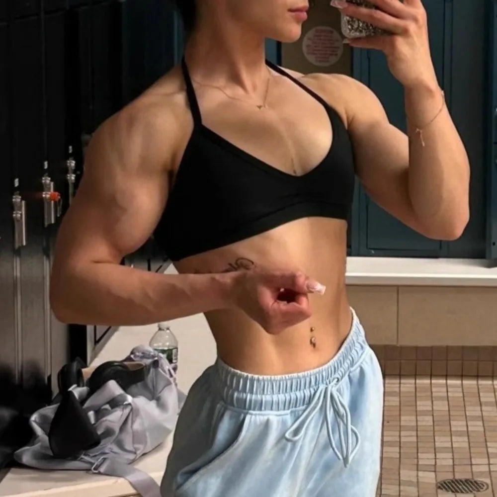 Minimal Halter Neck Sports Bra