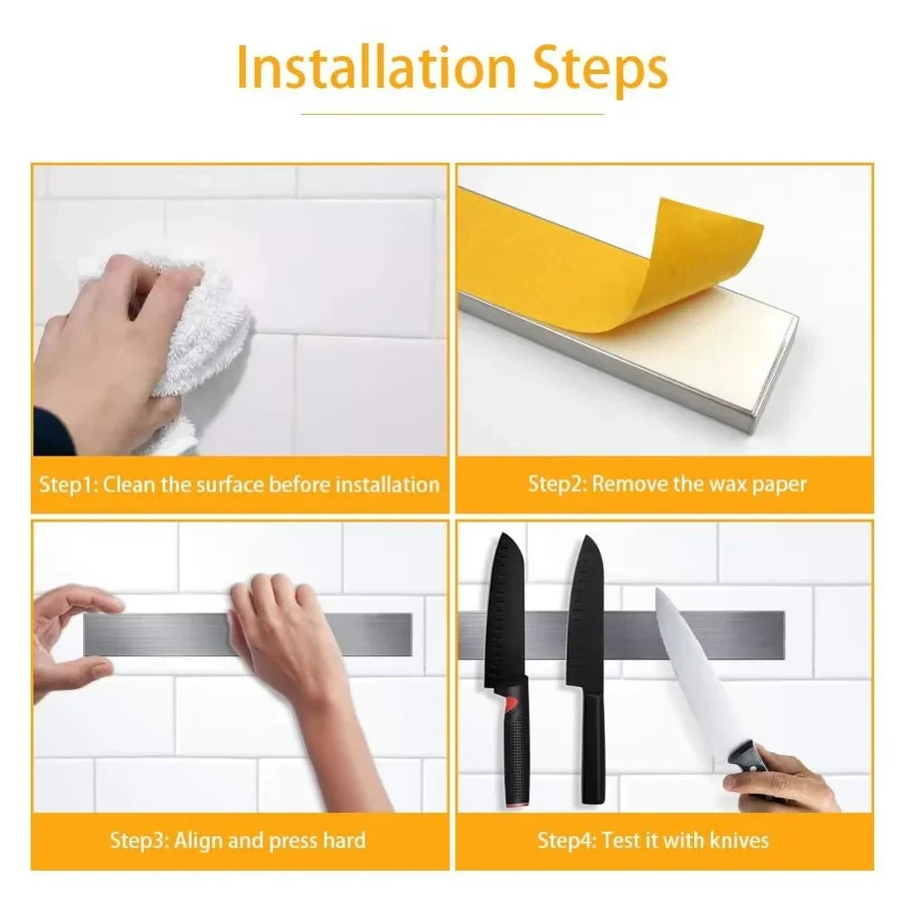 Stainless Steel Magnetic Knife Strip