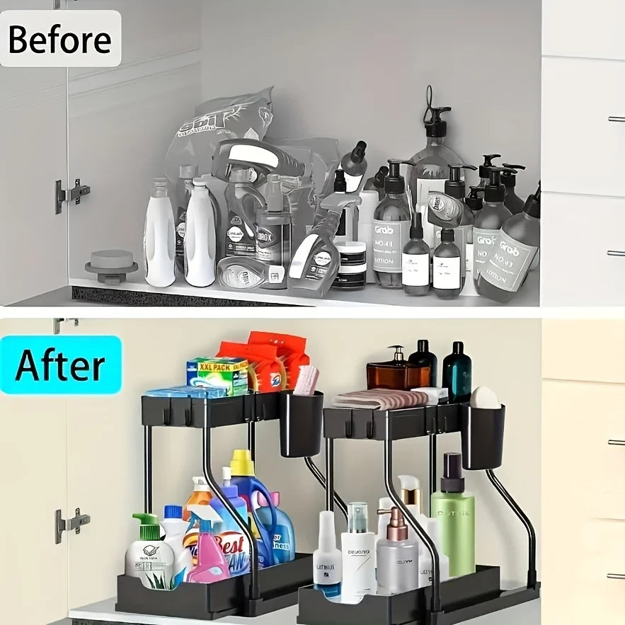 Two-Tier Pull-Out Under Sink Organizer