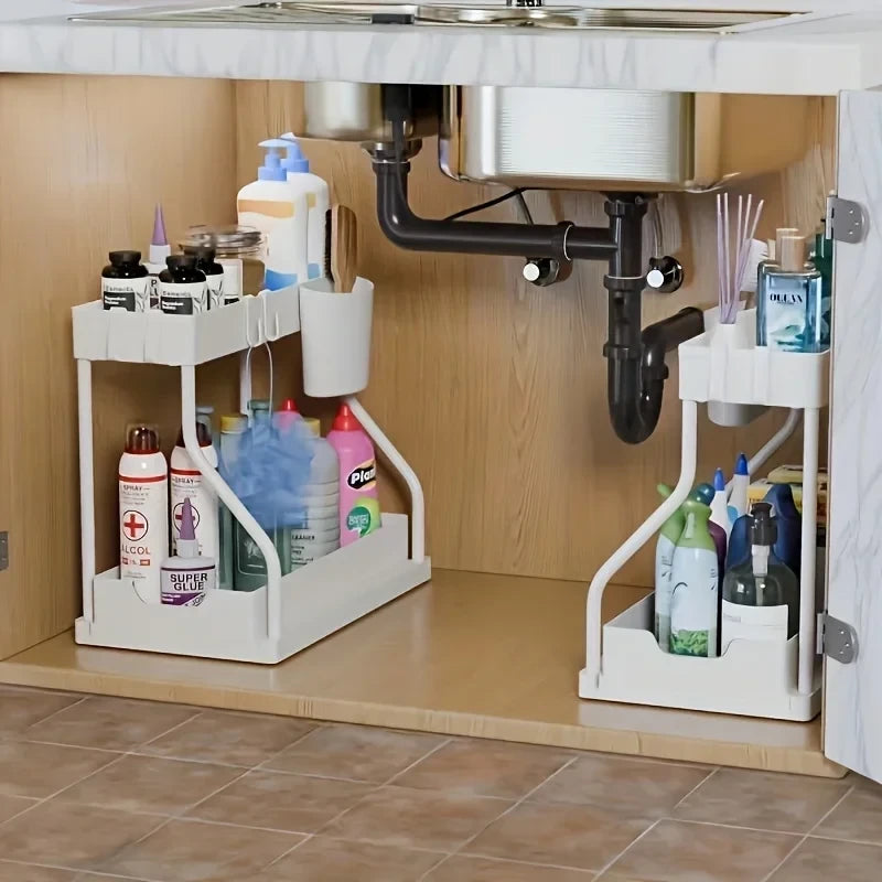 Two-Tier Pull-Out Under Sink Organizer