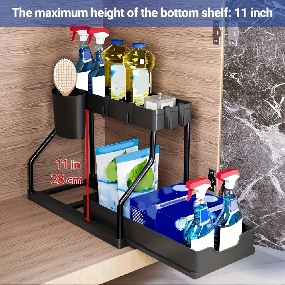 Two-Tier Pull-Out Under Sink Organizer