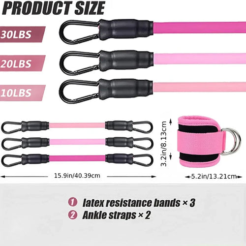 Adjustable Resistance Ankle Strap Set