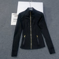Gold Zipper Women's Fitness Jacket