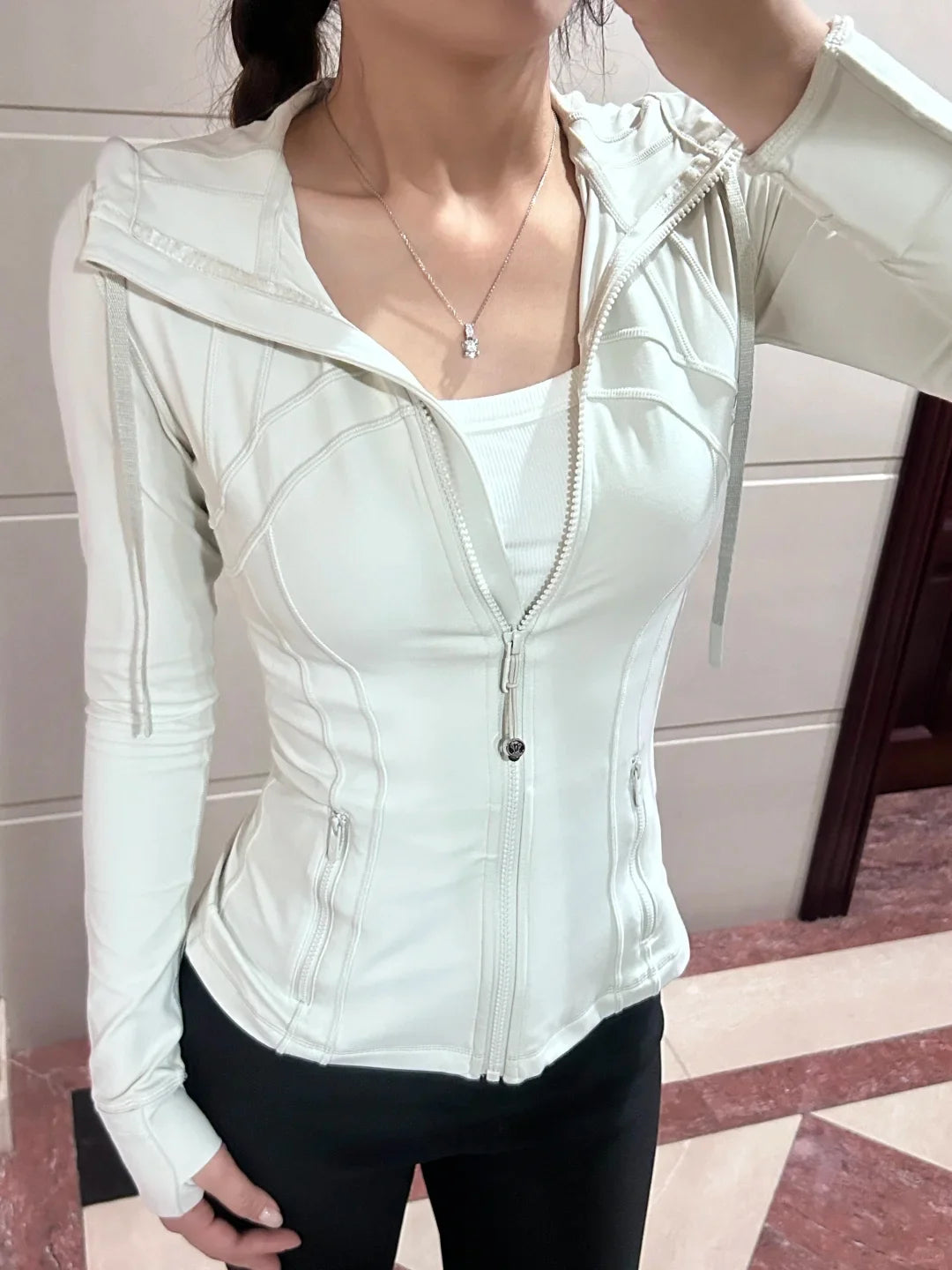 Hooded Slim Fit Fitness Jacket