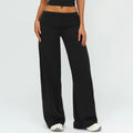 Wide Leg Fold Over Flare Pants