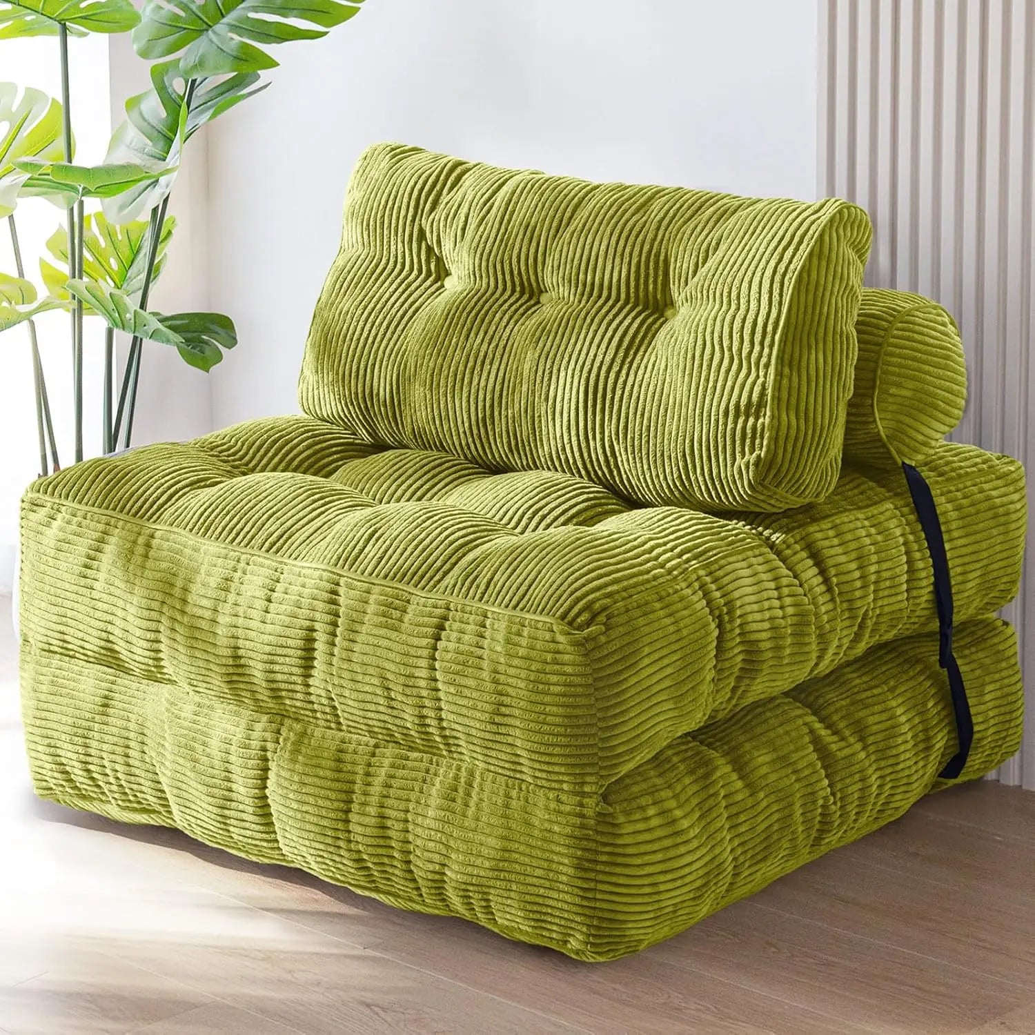 Convertible Folding Sofa Bed with Pillow and Foldable Mattress - Portable Sleeper Chair and Lounge Solution