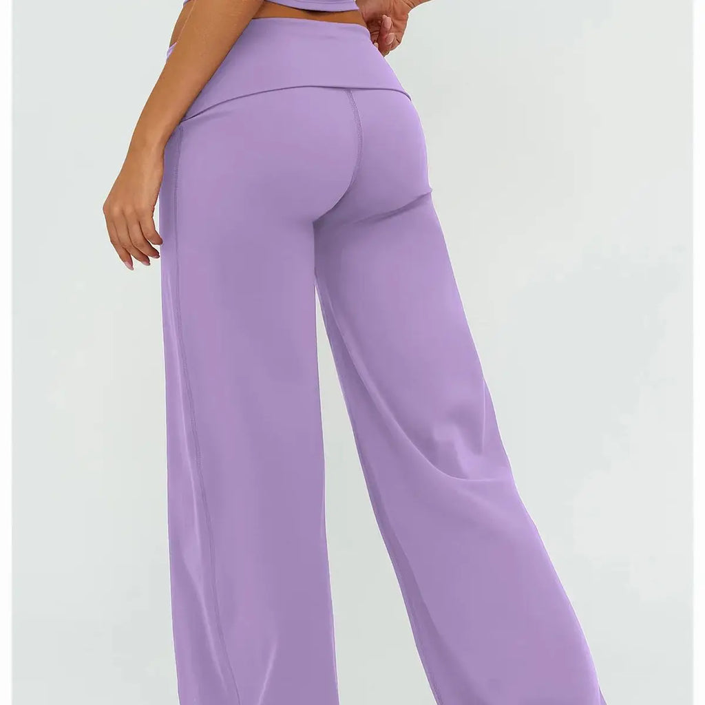 Wide Leg Fold Over Flare Pants