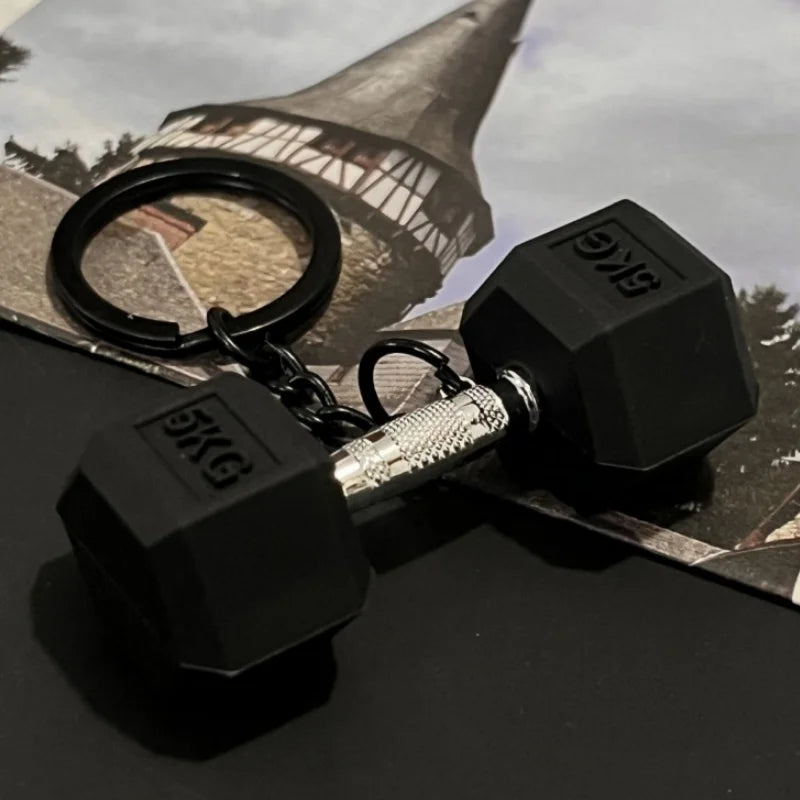 Silicone Dumbbell Keychain  Gym Lovers