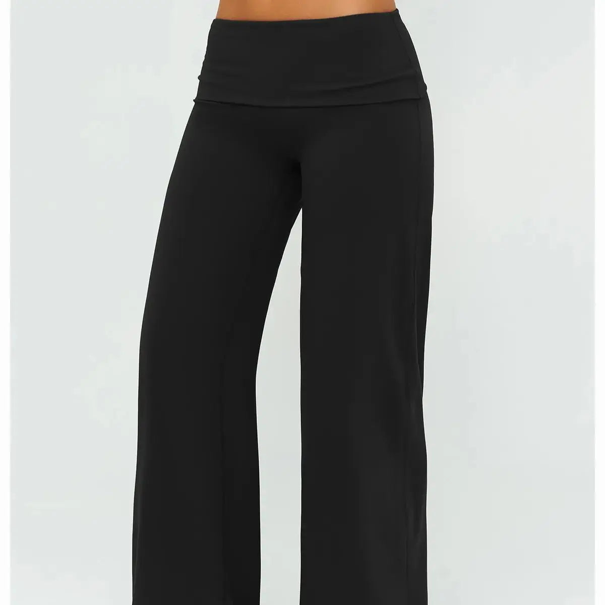 Wide Leg Fold Over Flare Pants