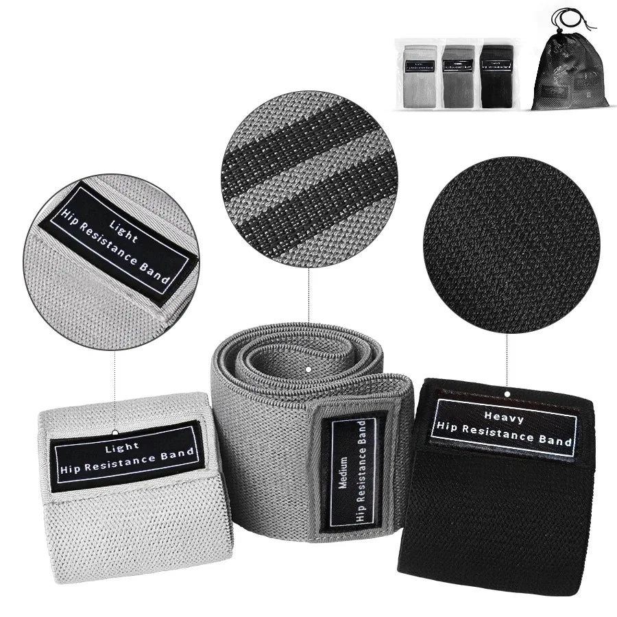 Elastic Fabric Workout Bands 