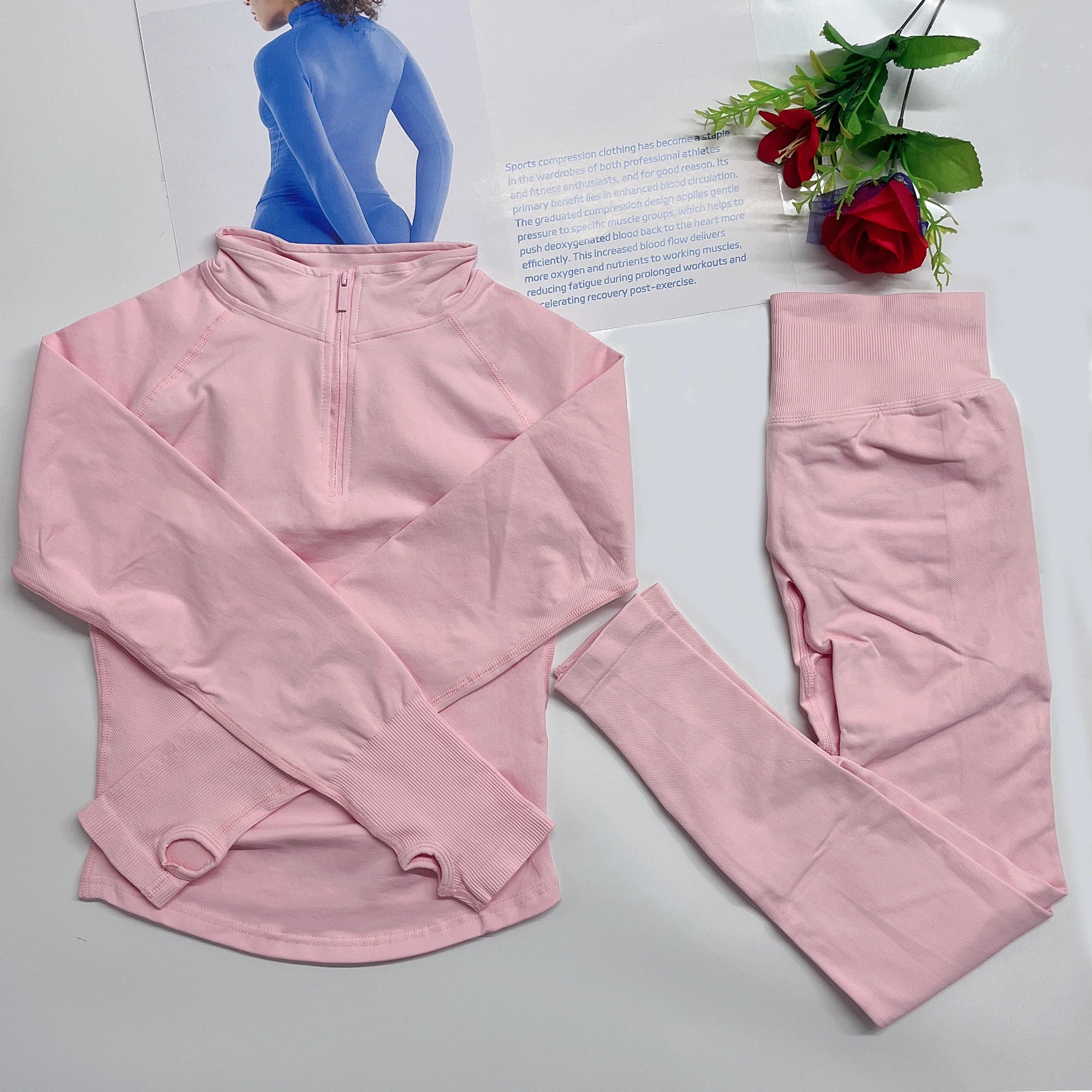 Two Pice Quarter Zip jacket and Impact leggings Set