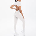 One Piece Short Sleeved Backless Jumpsuit