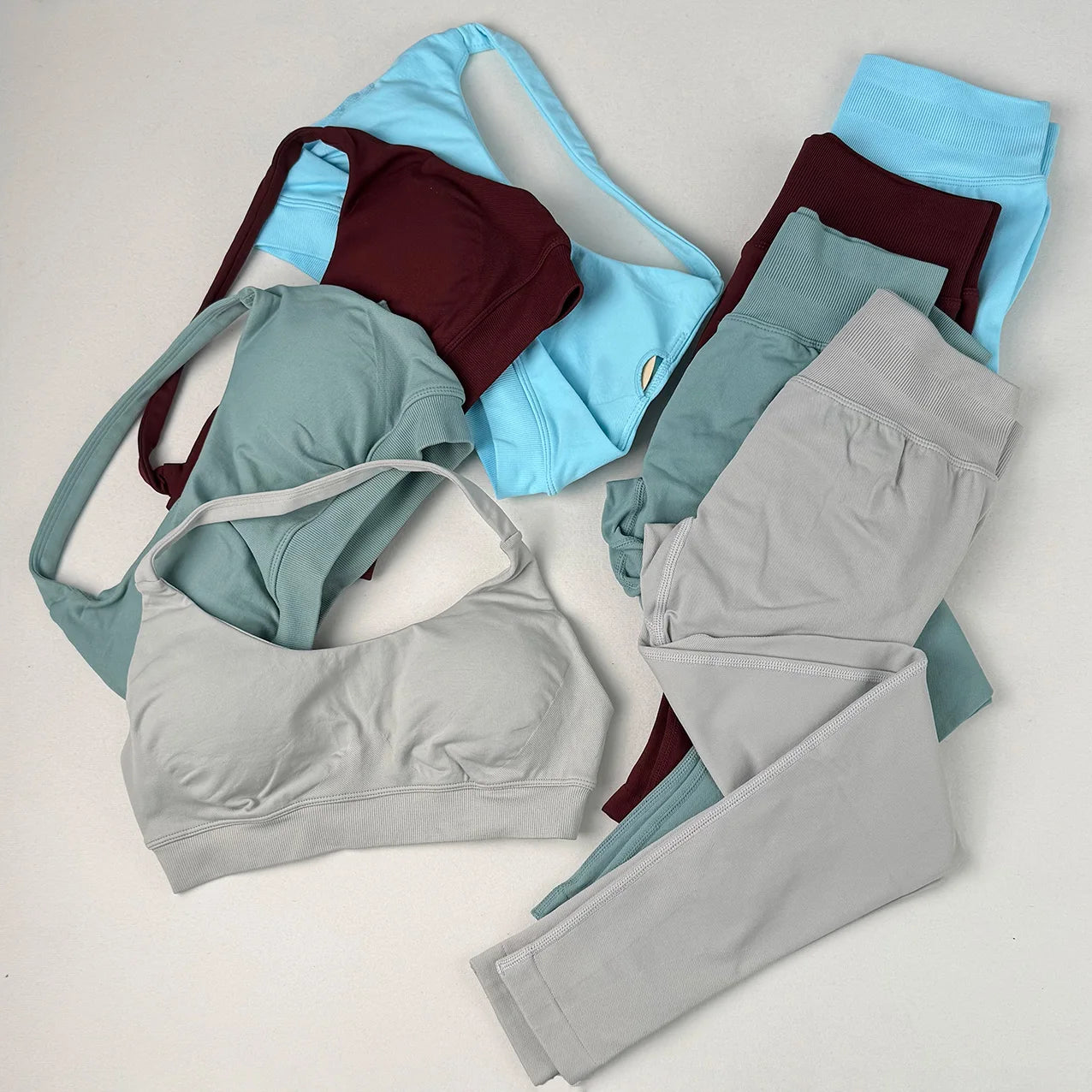 Two Piece Seamless leggings and Sports Bra Set 