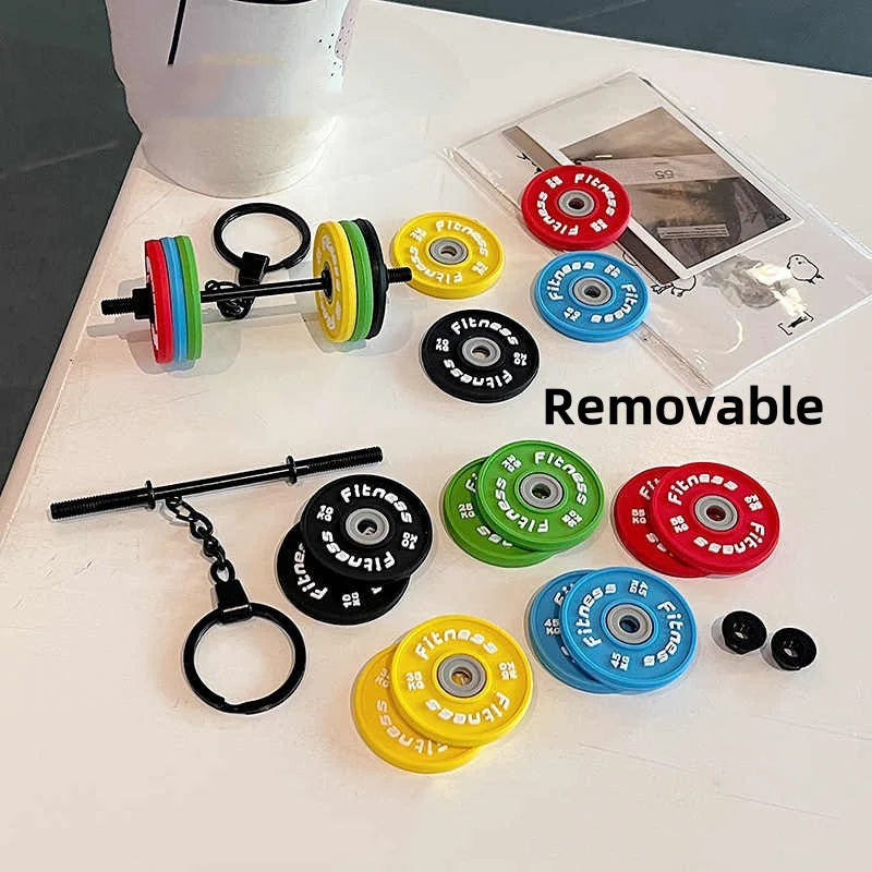 Silicone Dumbbell Keychain  Gym Lovers