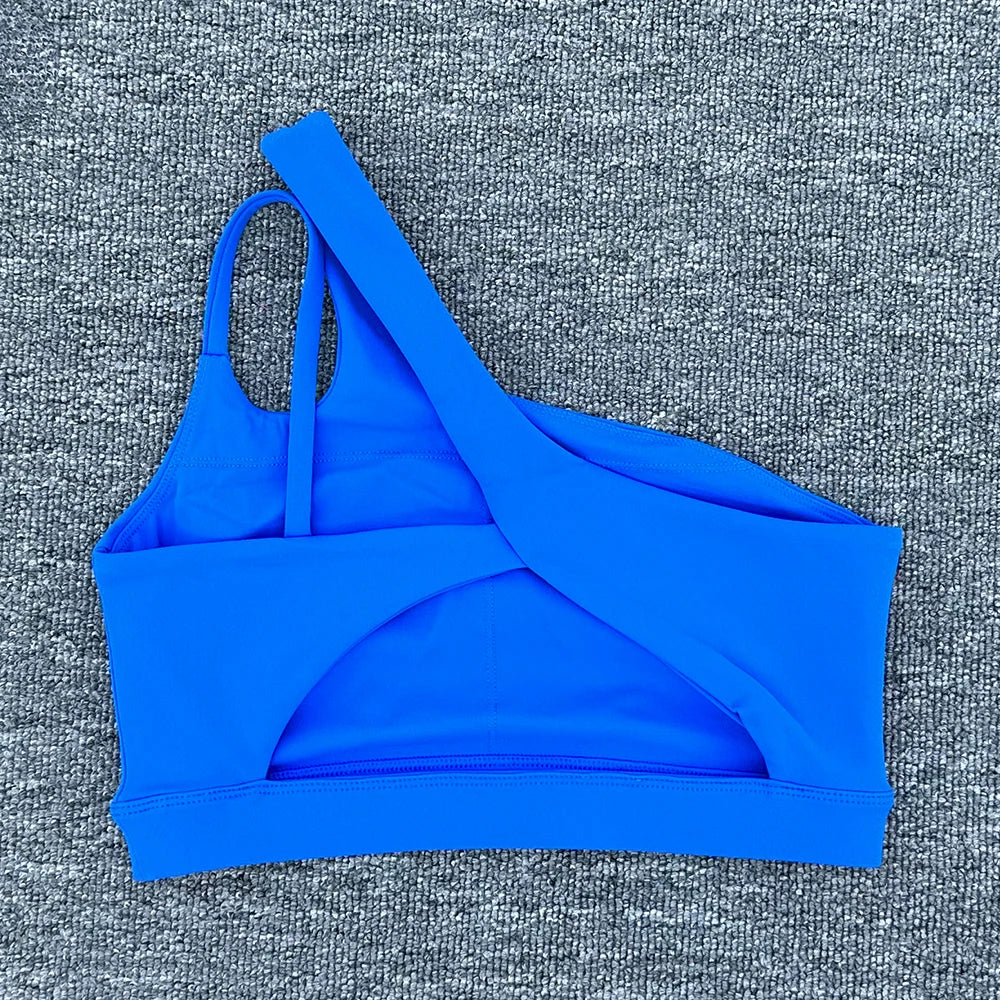 Off Shoulder Strap Sports Bra 