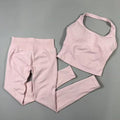 Two Piece Leggings and Longline Halter Bras Set