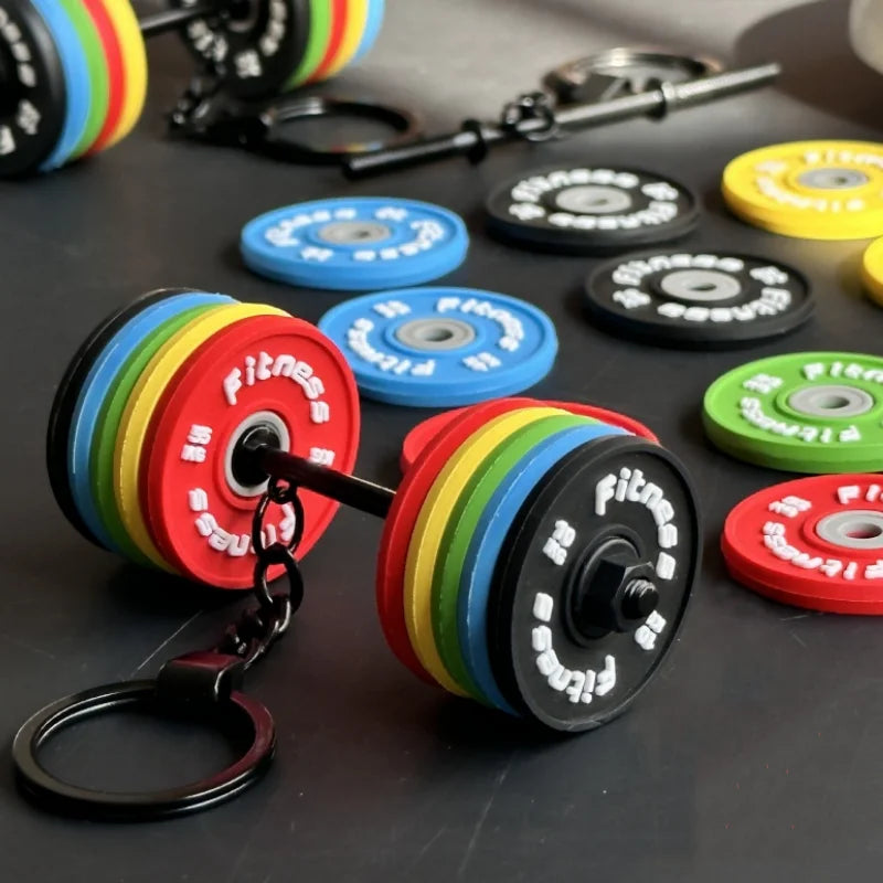 Silicone Dumbbell Keychain  Gym Lovers