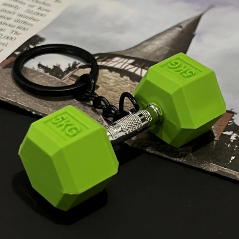 Silicone Dumbbell Keychain  Gym Lovers