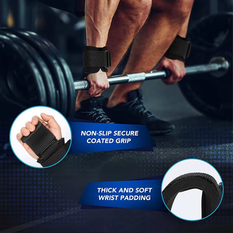 Weight Lifting Wrist Wraps with Hook Grips 