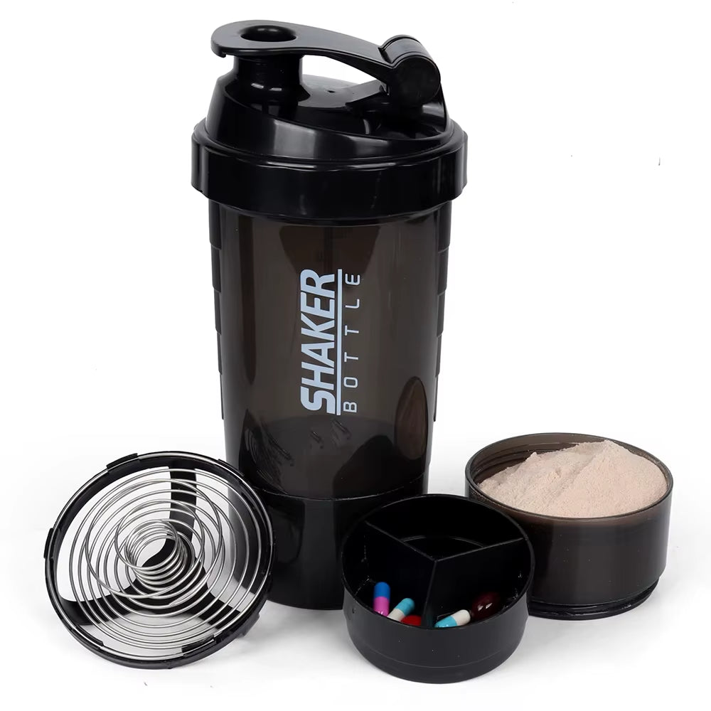 Triple Compartment  Protein Shaker Cup