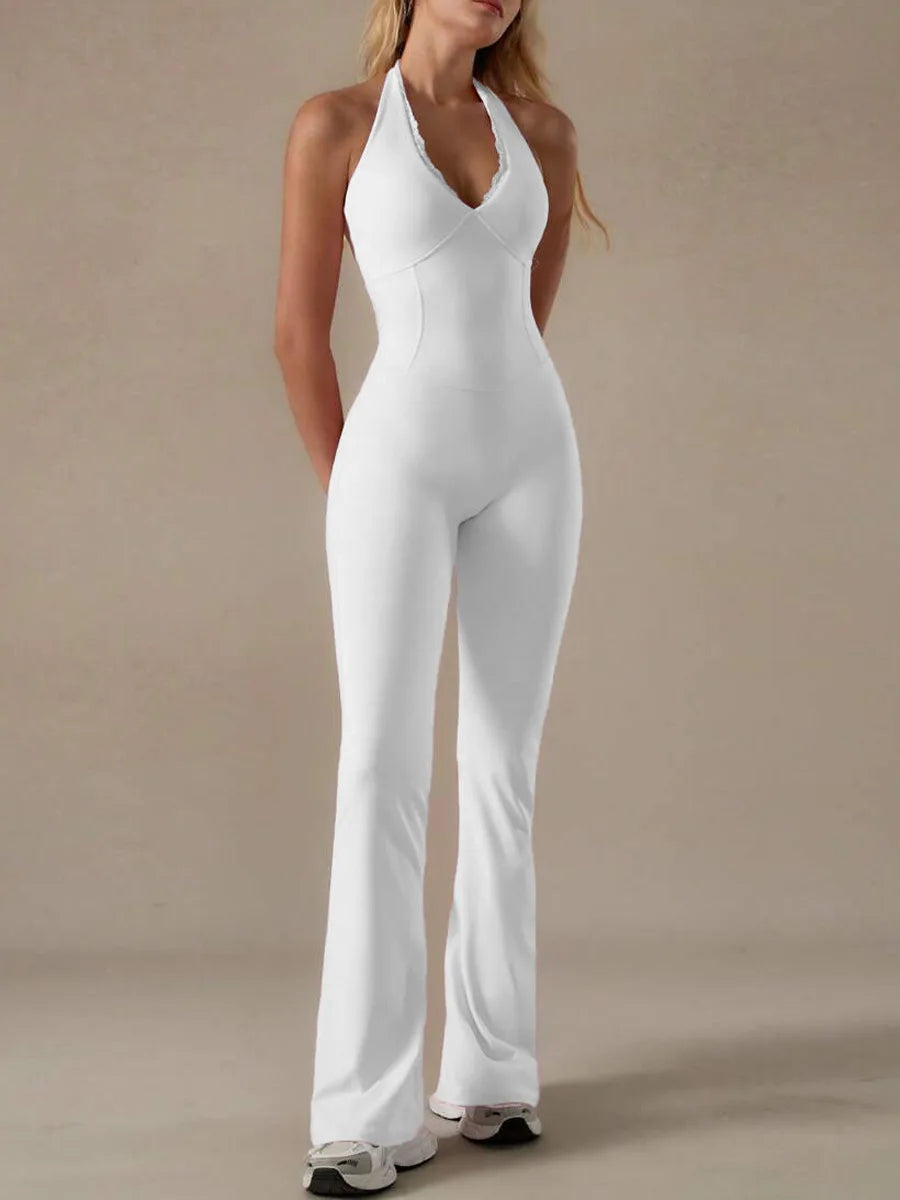 Lace Collar Halter Bodysuit