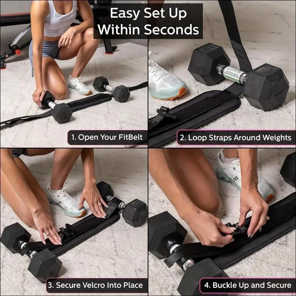 Adjustable Dumbbell Waist Belt