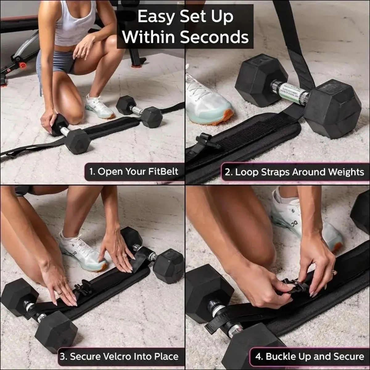 Adjustable Dumbbell Waist Belt