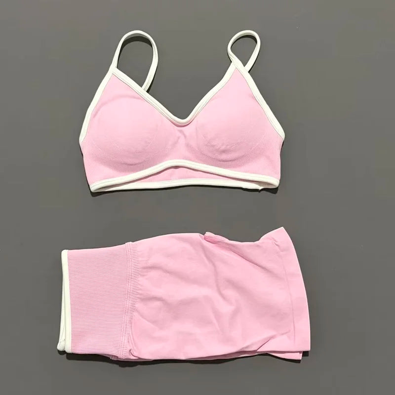 Two Piece Women Ignite Sculpt Shorts and Bra Set 