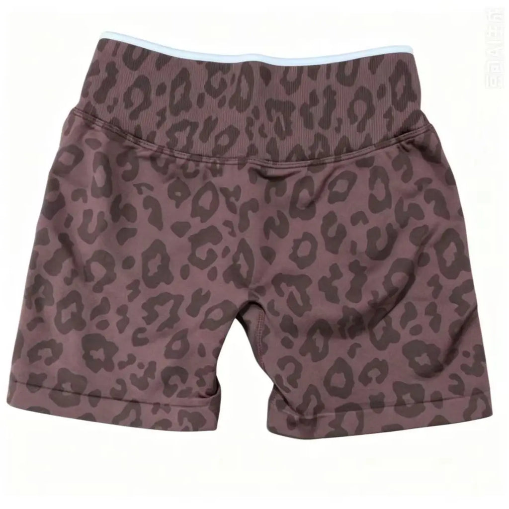 Leopard Print Seamless Shorts