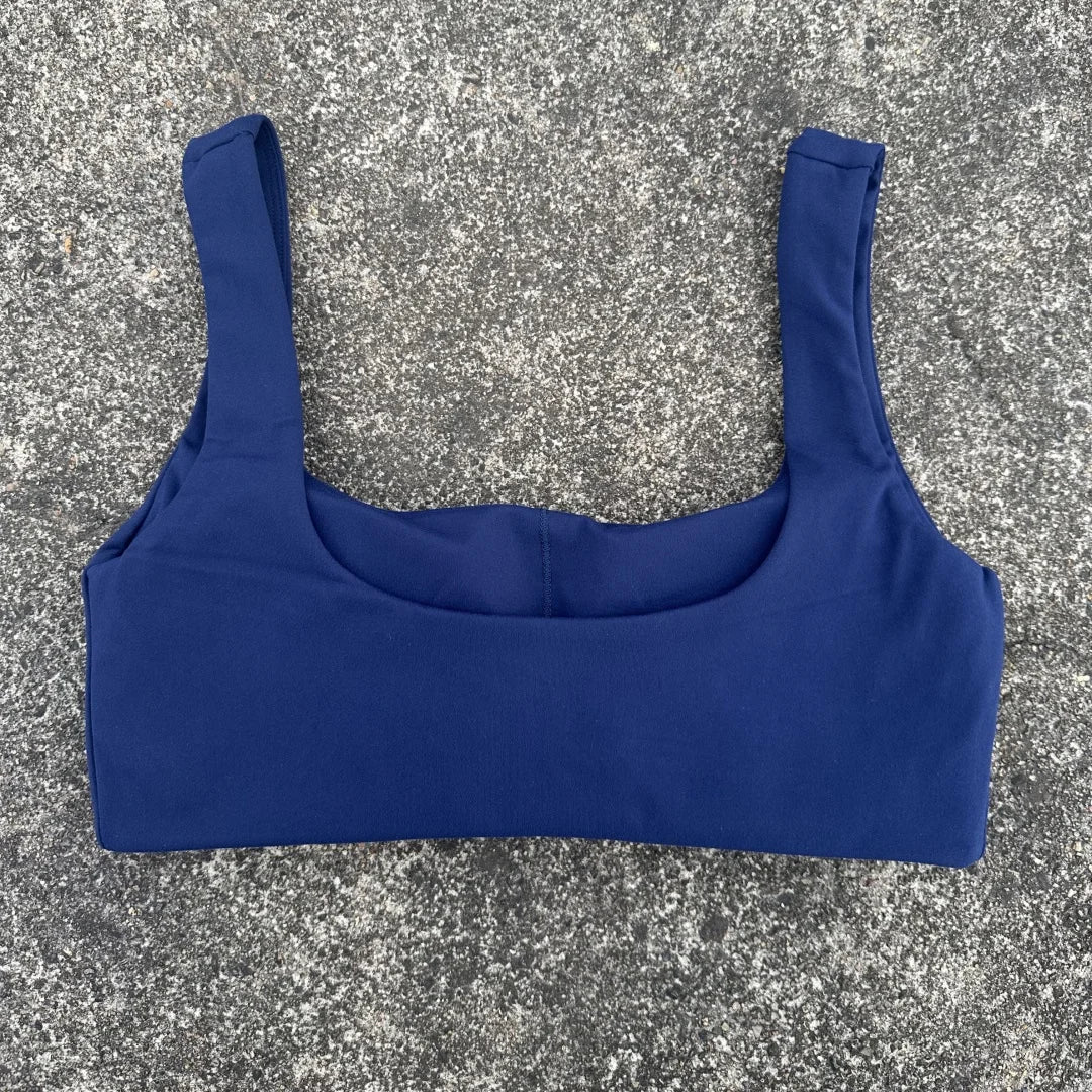 Square Collar Sport Bra Top 