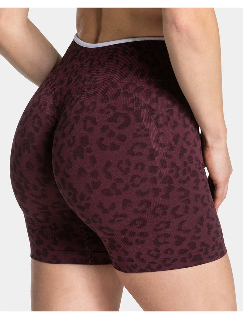 Leopard Print Seamless Shorts