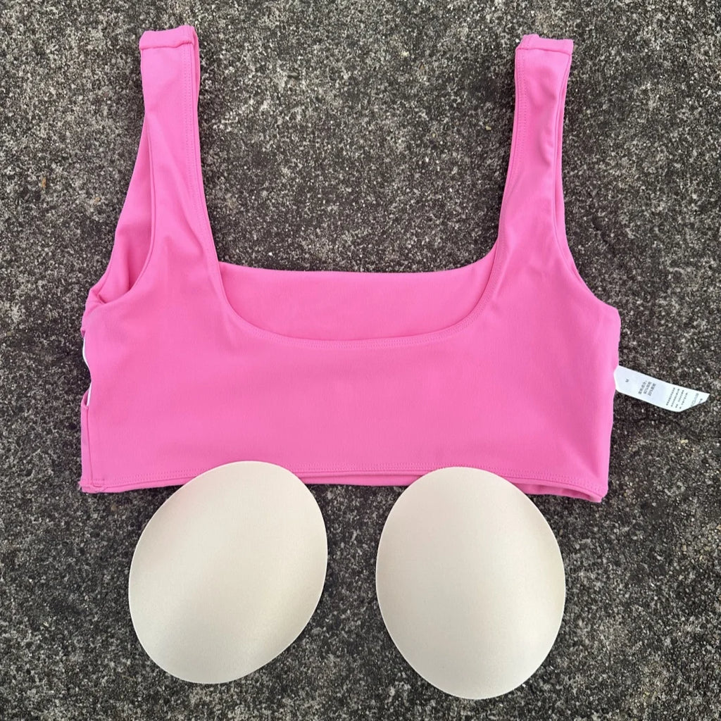 Square Collar Sport Bra Top 