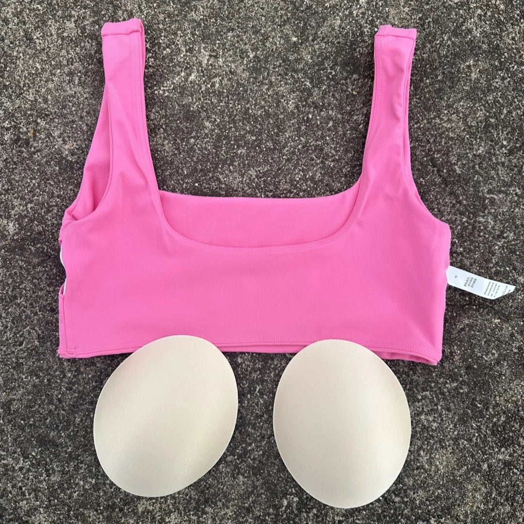 Square Collar Sport Bra Top 