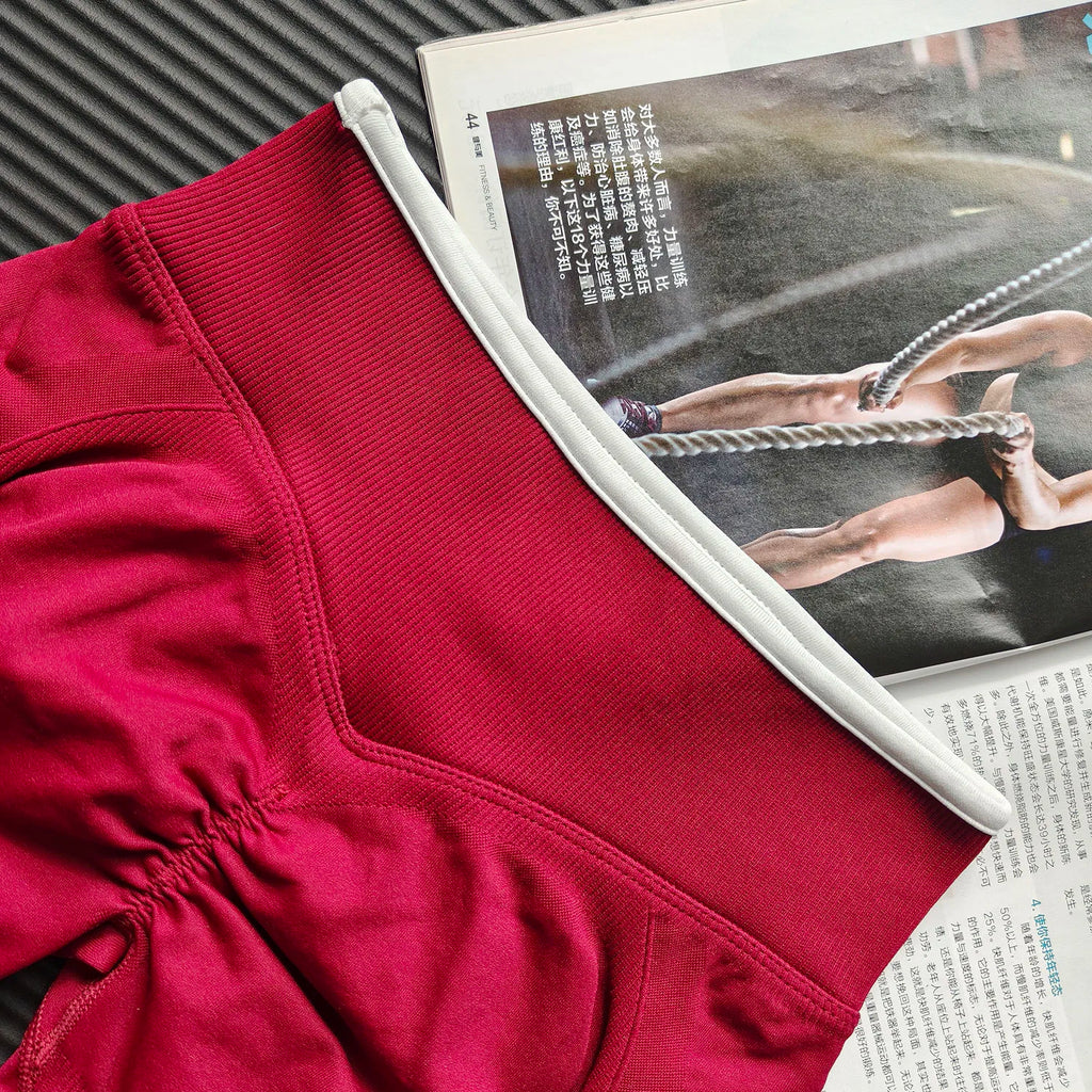 Contrast colour Seamless Breathable Shorts
