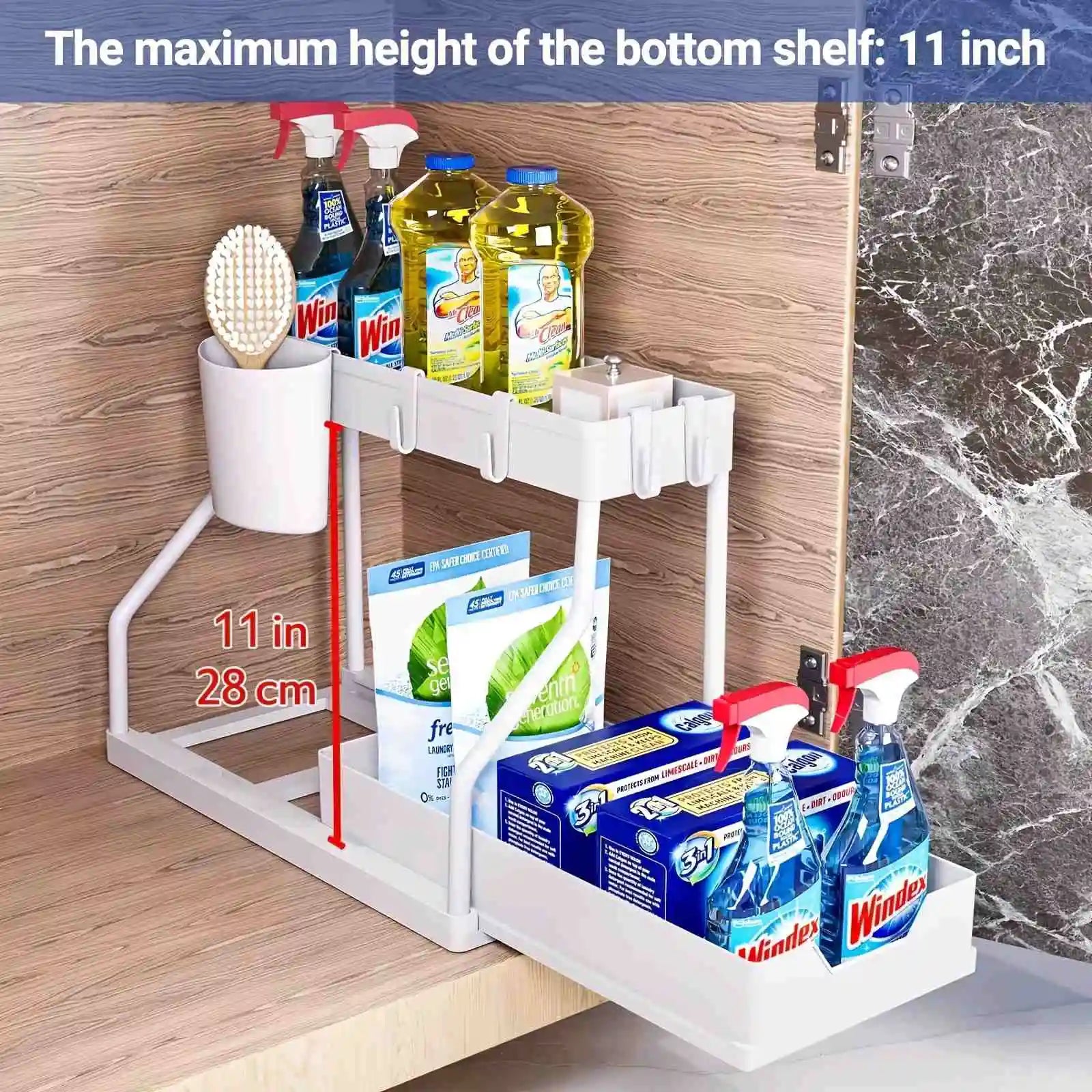 Two-Tier Pull-Out Under Sink Organizer