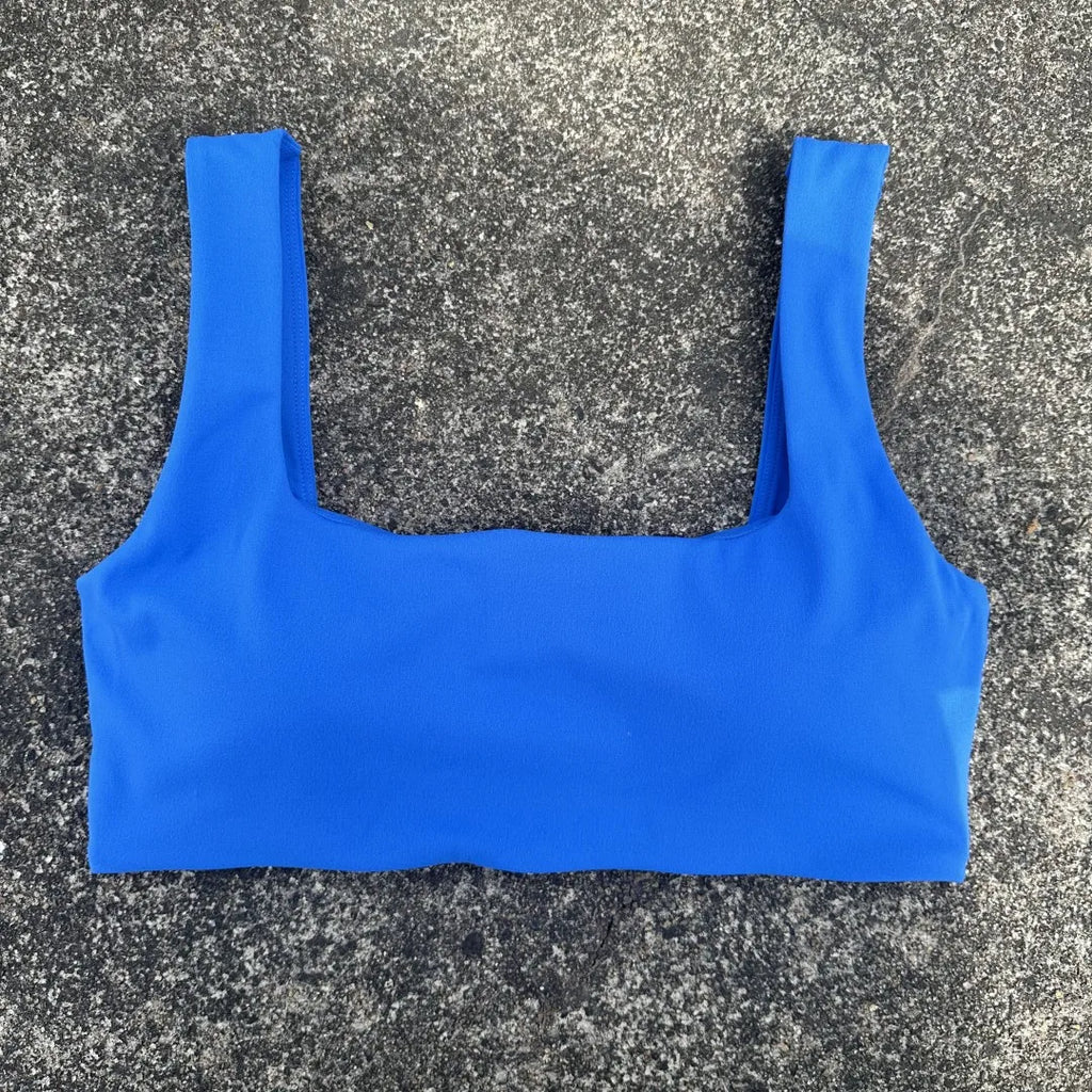 Square Collar Sport Bra Top 