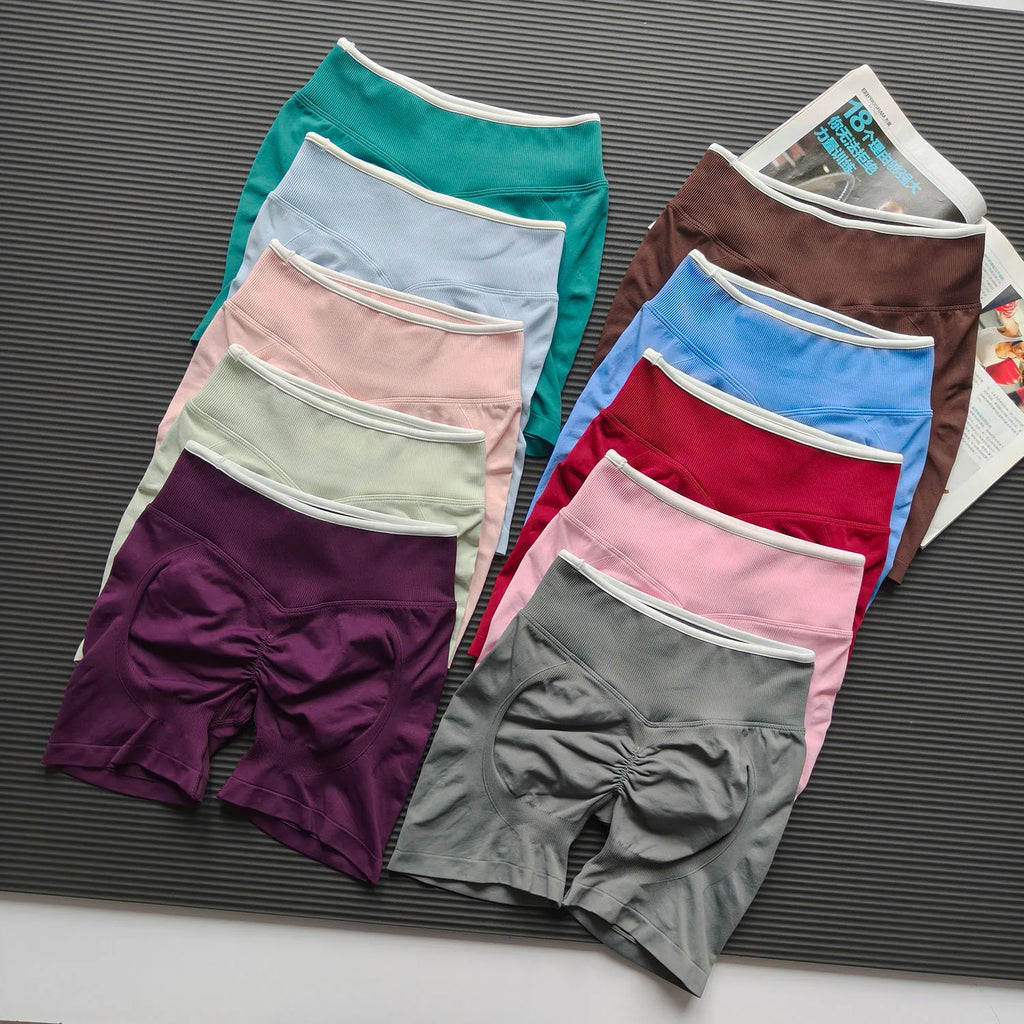 Contrast colour Seamless Breathable Shorts