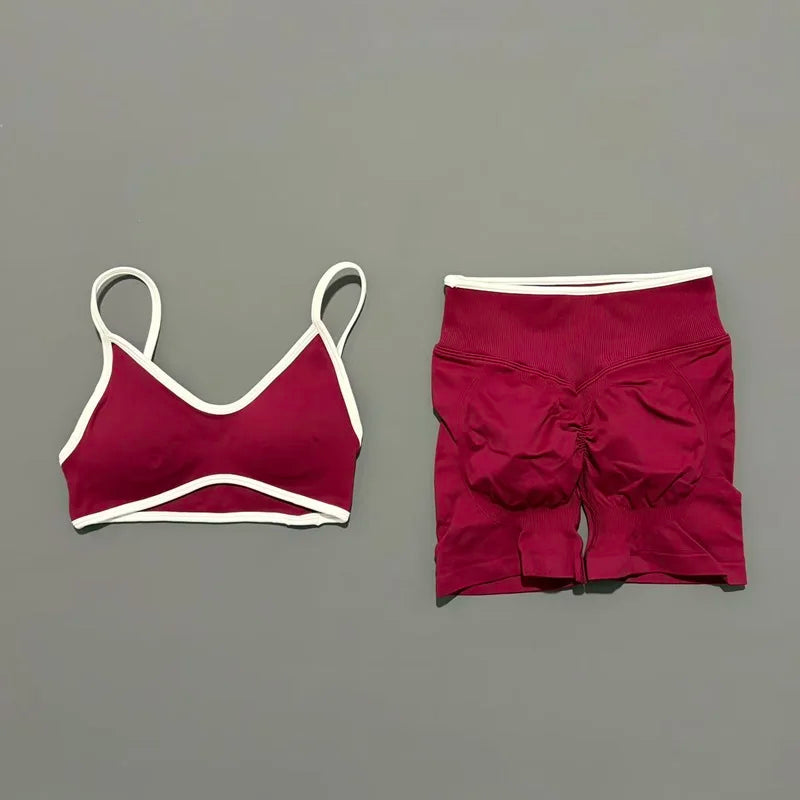 Two Piece Women Ignite Sculpt Shorts and Bra Set 