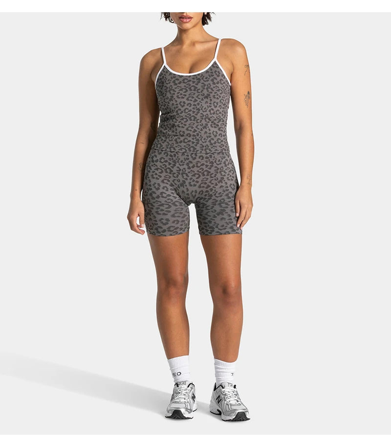 Leopard Print Seamless Shorts