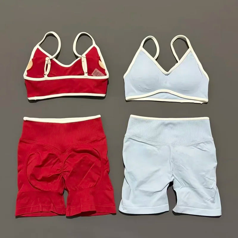 Two Piece Women Ignite Sculpt Shorts and Bra Set 