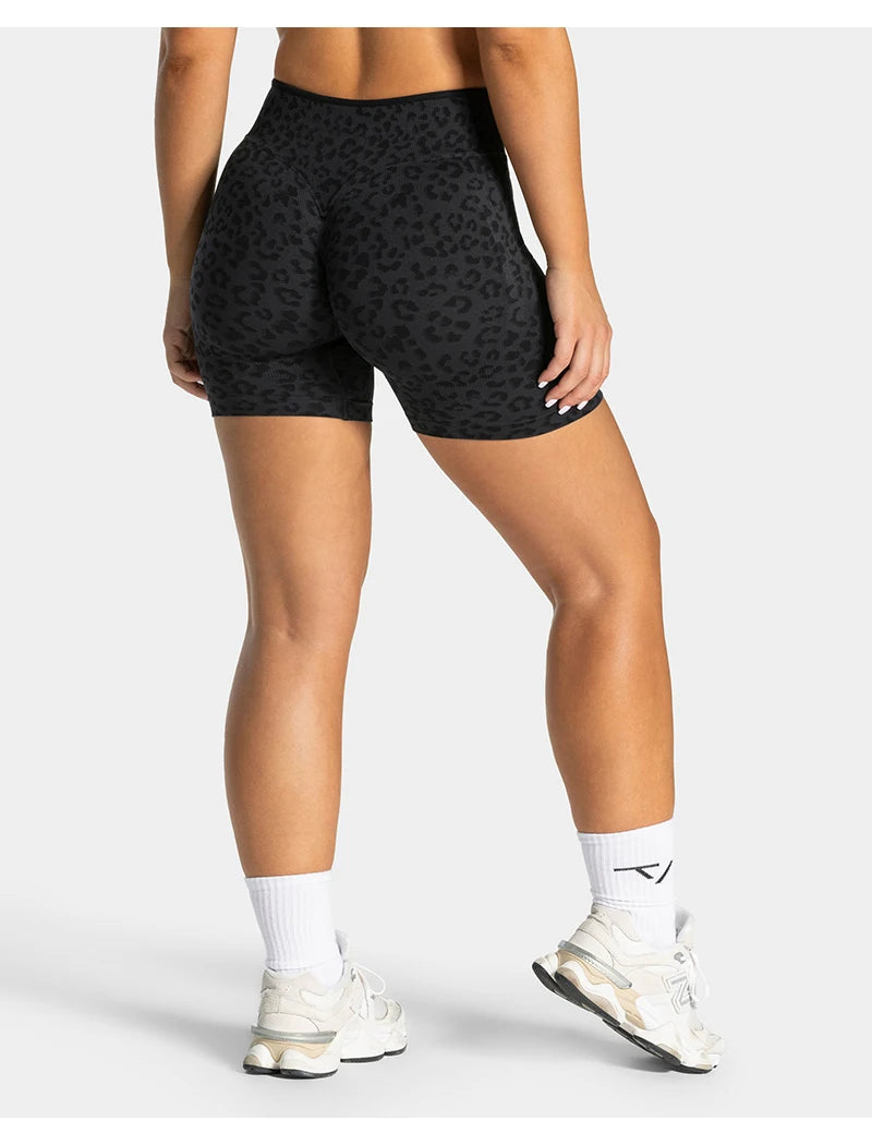 Leopard Print Seamless Shorts