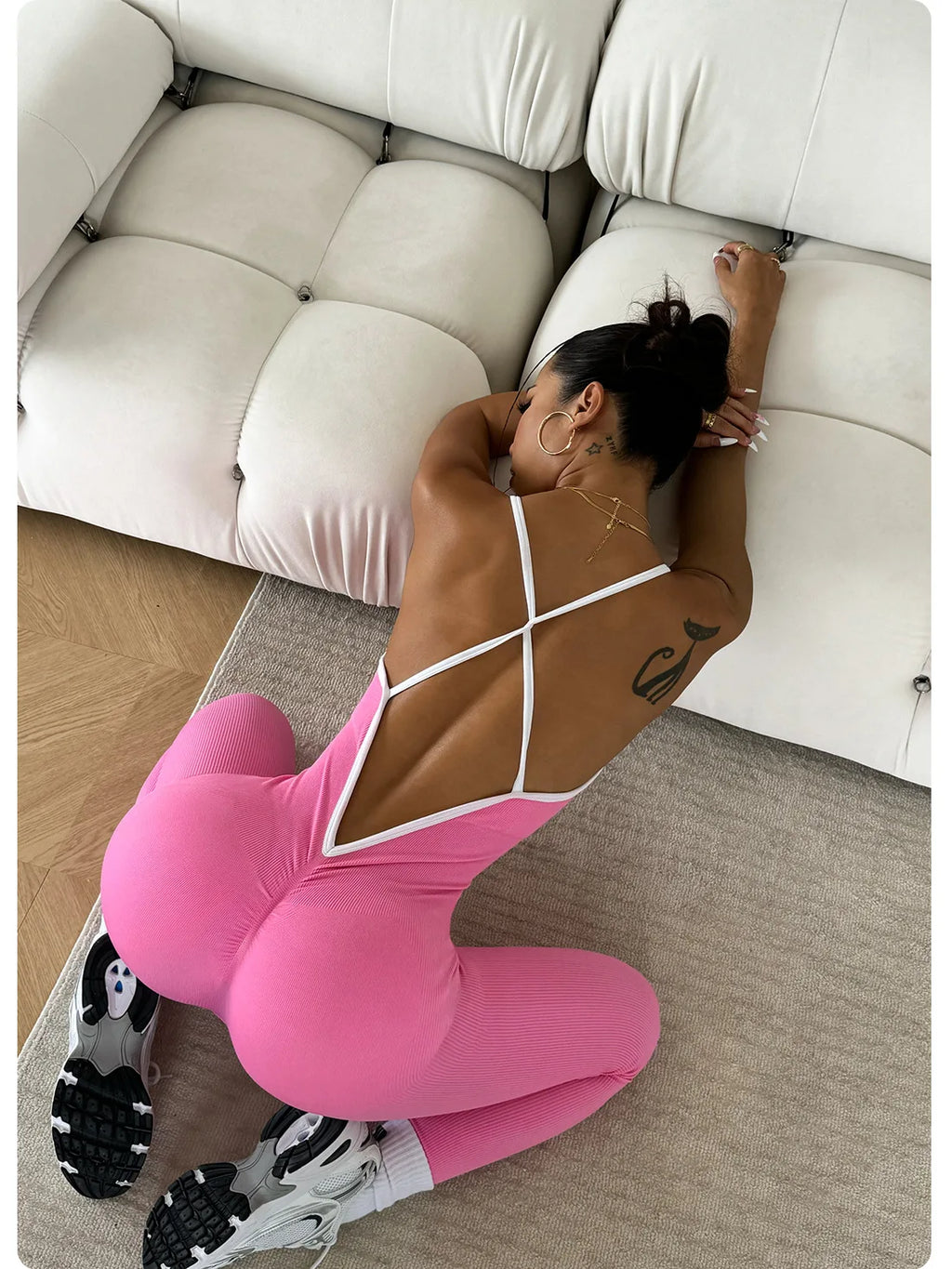 Seamless Spaghetti Strap Padded Yoga One Piece Suit