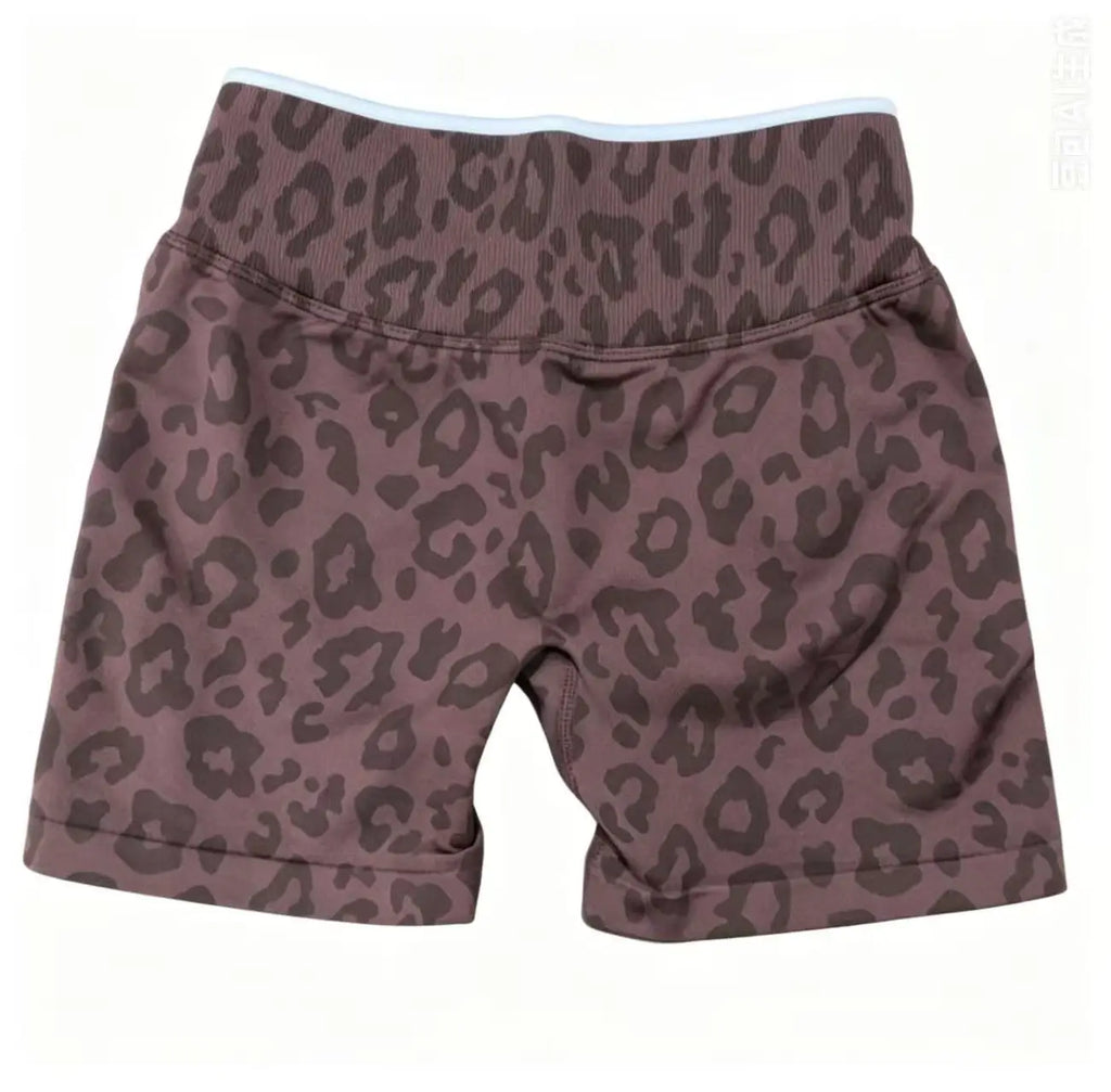 Leopard Print Seamless Shorts