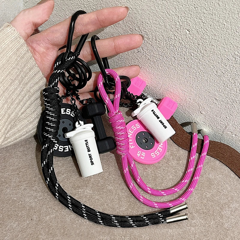 Hand-Woven Fitness Enthusiast Keychain Pendant
