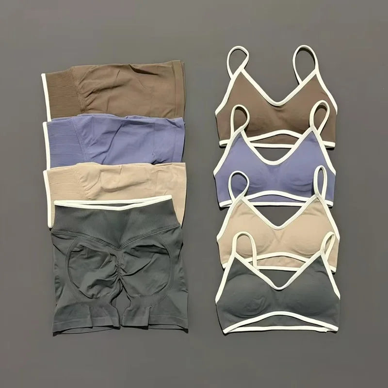 Two Piece Women Ignite Sculpt Shorts and Bra Set 
