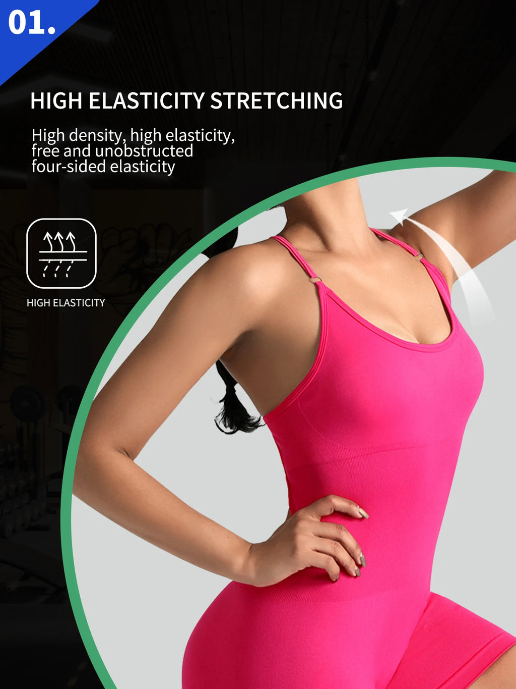One-Piece  Open Back Yoga Jumpsuit