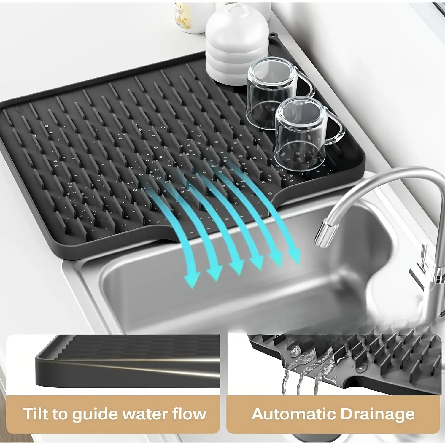 Kitchen Silicone Countertop Drying Mat