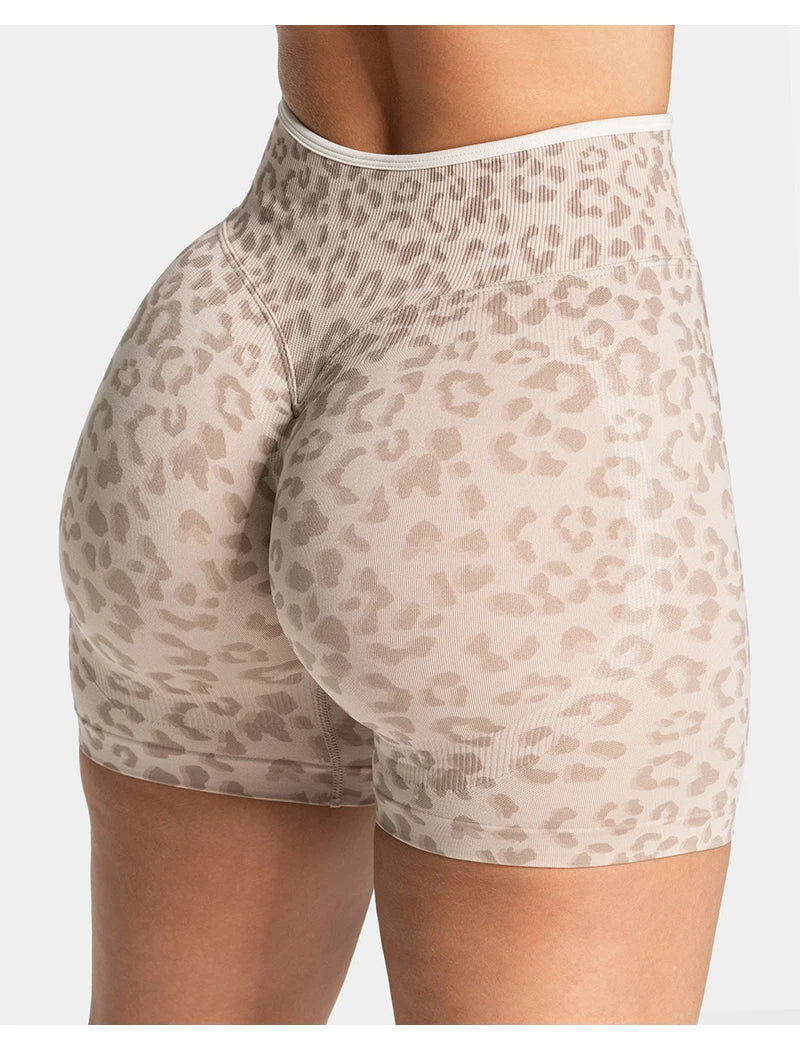 Leopard Print Seamless Shorts