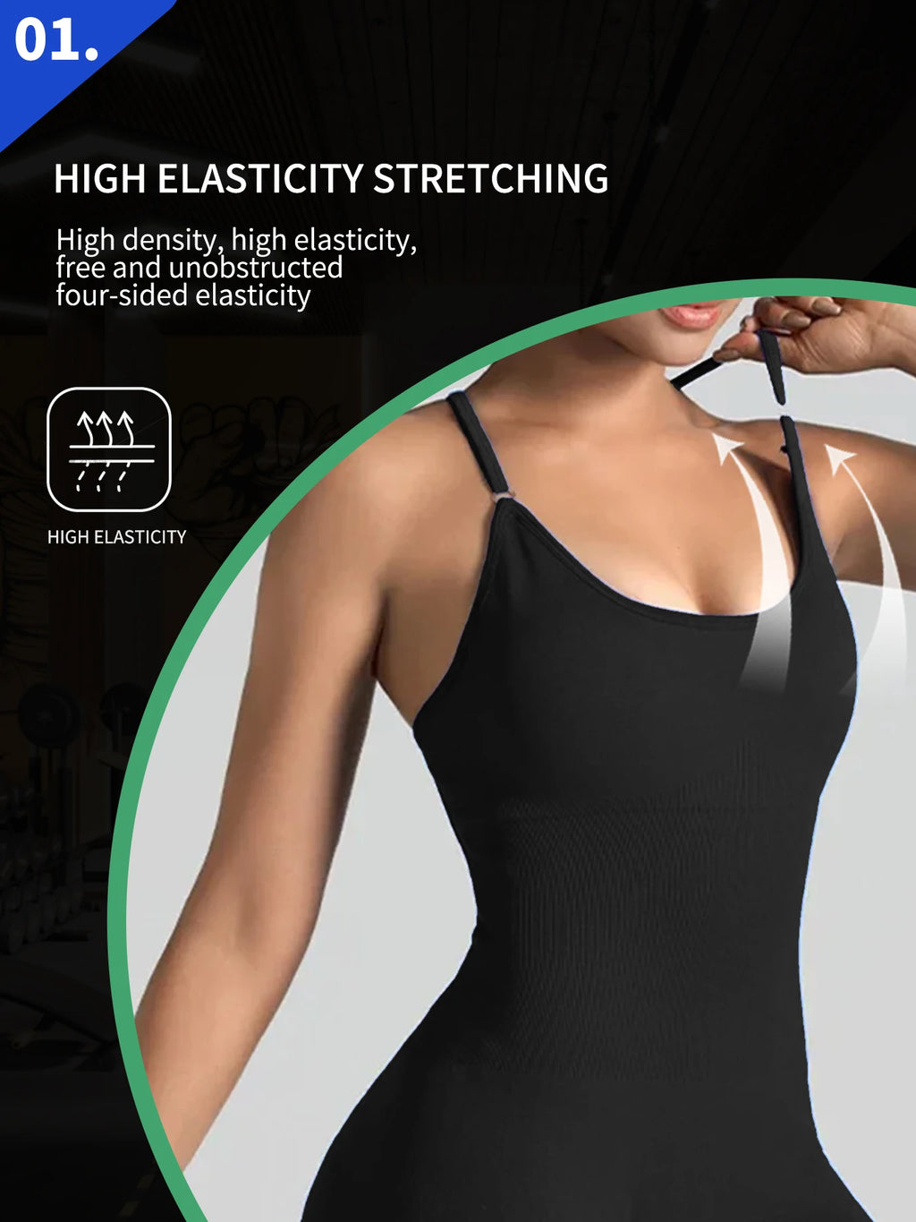 One-Piece  Open Back Yoga Jumpsuit
